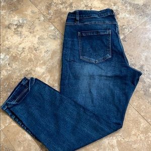 Dark wash girlfriend jeans